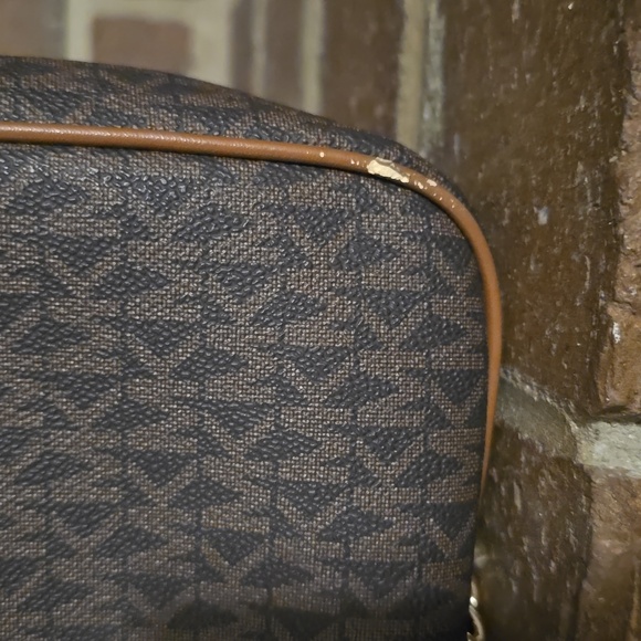 Michael Kors Jet Set Small Logo Chain Crossbody Bag Brown - Picture 4 of 11